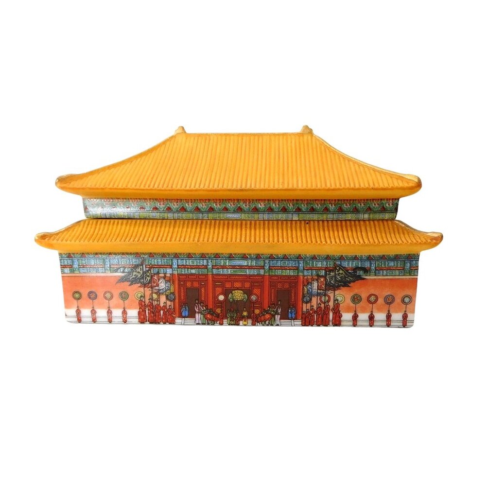Vintage Emperor's Wedding Music Box Forbidden City Palace Museum 1991 WORKS